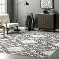 thumbnail image 1 of nuLOOM Tashia SpinClean Modern Geometric Machine Washable Area Rug, 5' x 8', Tashia Charcoal, 1 of 7