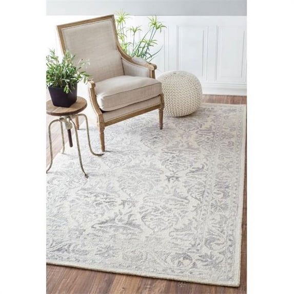 Nuloom VCDD03B-860116 Hand Looped Krause Rug, Grey - 8 ft. 6 in. x 11 ft. 6 in.