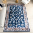 thumbnail image 1 of nuLOOM Verity SplashGuard Traditional Medallion Machine Washable Area Rug, 9' x 12', Verity Blue, 1 of 11