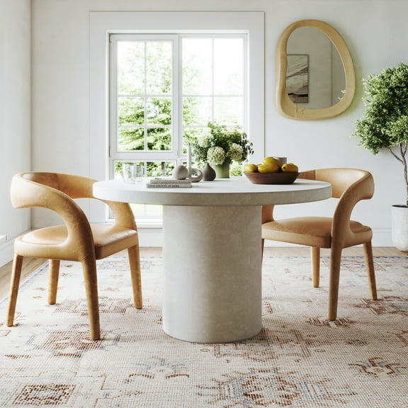 nuLOOM Vivica SplashGuard Faded Medallion Machine Washable Area Rug, 6' x 6', Square, Vivica Beige