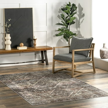 Nuloom Zofia SpinClean Vintage Persian Machine Washable Area Rug, 4' x 6', Zofia Dark Red