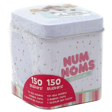 Num Noms 150 Stickers Mystery Tin (+ 3 Magnet Cards & 1 Scented Mini Poster)