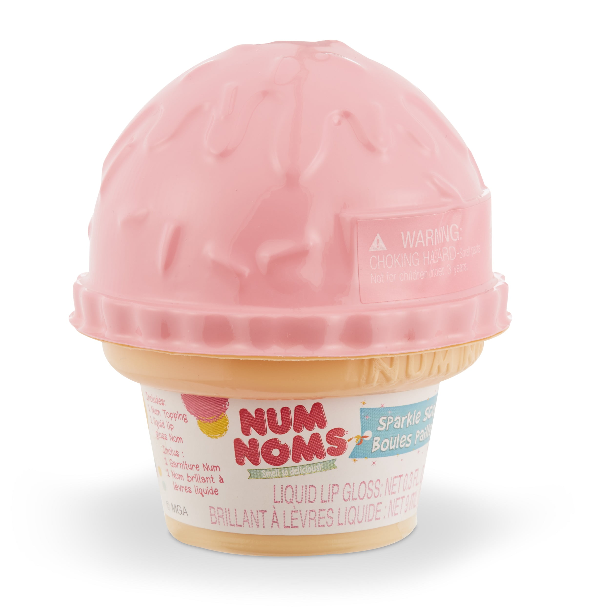 2 Num Nom Ice Cream Scoop Lip Gloss Covers Light & Dark Pink with