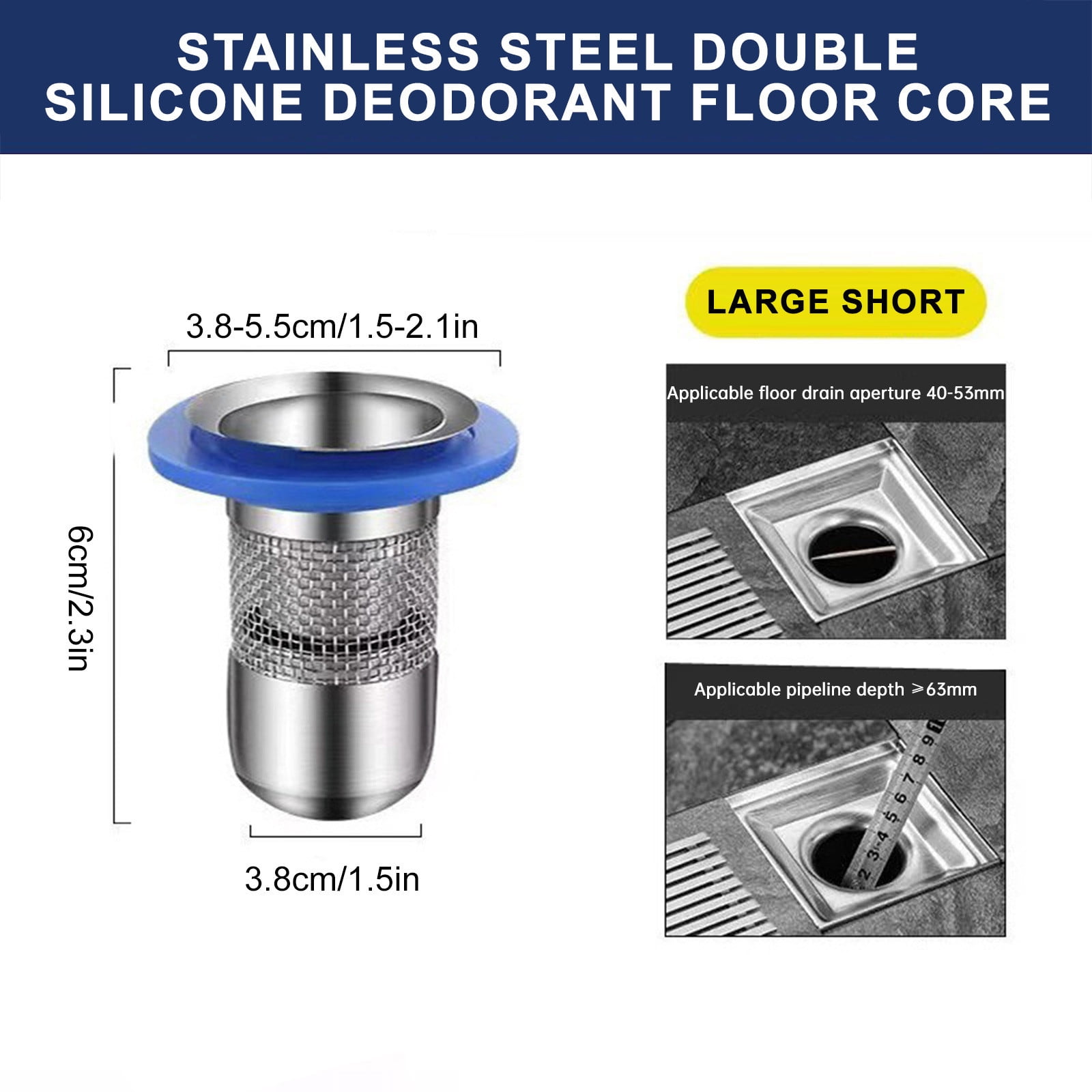 NumWeiTong Bathroom Sink Drain Cover,Stainless Steel Core Deodorizer ...