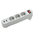 thumbnail image 1 of NumWeiTong European Standard Three Socket Round Plug 3 Hole Socket With Switch-On Off, 1 of 9