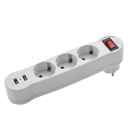 NumWeiTong European Standard Three Socket Round Plug 3 Hole Socket With Switch-On Off