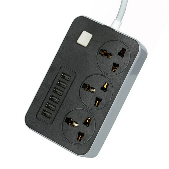 NumWeiTong Household Multifunctional Bank Plug Standard Plug Perforated Switchs Plug Bar Wiring Board Line Length 6.5ft Socket With USB Plug