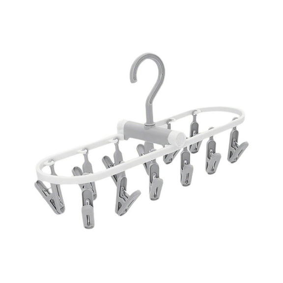 NumWeiTong Portable Foldable Clothes Drying Rack With 20 Rotating Clips For Underwear Socks Multi Purpose Laundry Hanger Indoor Outdoor