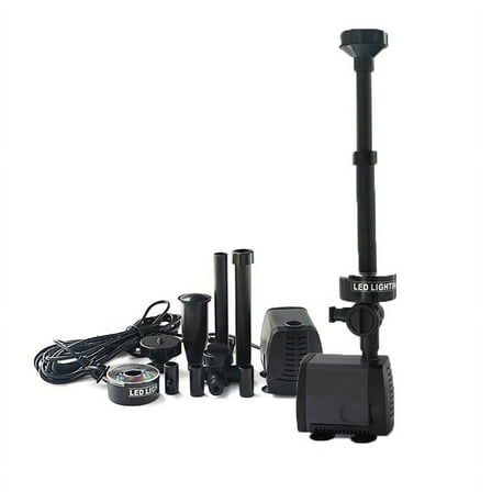 NumWeiTong Songbao Fish Pond Fountains Pump Fish Tank Circulating Pump With Colored Lights Garden Pool Oxygenation Aquascape Submersible Pumps 220V