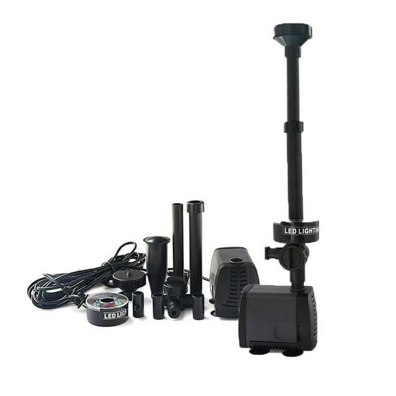 NumWeiTong Songbao Fish Pond Fountains Pump Fish Tank Circulating Pump With Colored Lights Garden Pool Oxygenation Aquascape Submersible Pumps 220V