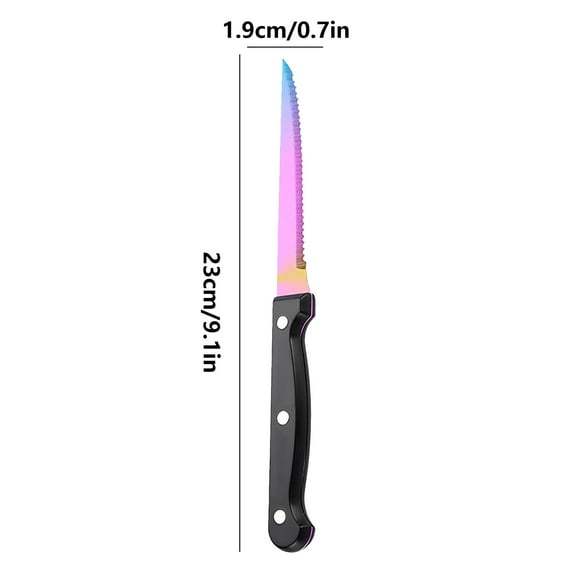 NumWeiTong Stainless Steel Super Serrated Western Knife Camping Steak Knife