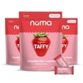 thumbnail image 1 of Numa Taffy Candy - Strawberries and Creme Made w Real & Simple Ingredients - Low Sugar, High Protein, Low Calorie, All Natural, Gluten Free - 3 Bags with 10 Individually Wrapped Chews Each, 1 of 3