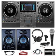 Numark MIXSTREAM PRO GO Streaming DJ Controller Starter Package featuring Numark N-Wave 360 Monitors