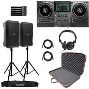 Numark MIXSTREAM PRO GO Streaming DJ Controller with Mackie Thump GO 8 Portable Loudspeakers Package