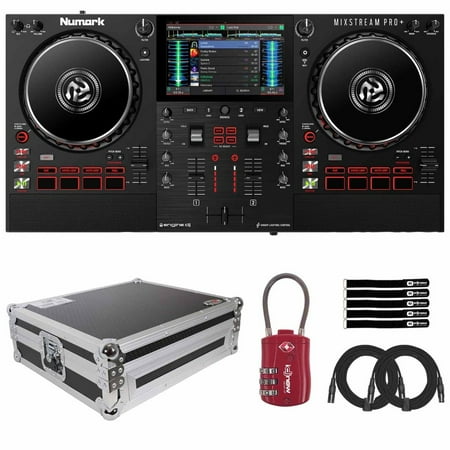 Numark MIXSTREAM PRO+ Standalone Streaming DJ Controller with Carrying Case Package