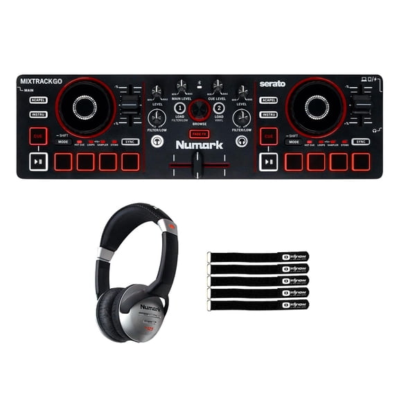 Numark MixTrack Go Portable 2-Deck DJ Controller w/Stems with Headphones Package