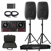 Numark Mixtrack Pro FX 2-Deck DJ Controller with Gemini AS-1500P 15 Active Speakers Package