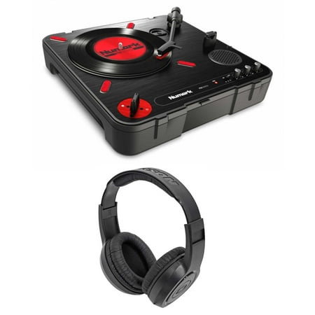 Numark PT01 Scratch DJ Turntable w/ USB/AUX/RCA+Speaker+Samson Headphones