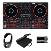 Numark Party Mix III DJ Controller w/Built-In Light Show with Headphones & Case Package
