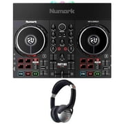 Numark Party Mix Live Built-In Light Show and Speakers DJ Controller with HF125 Professional Over-Ear DJ Headphones Package