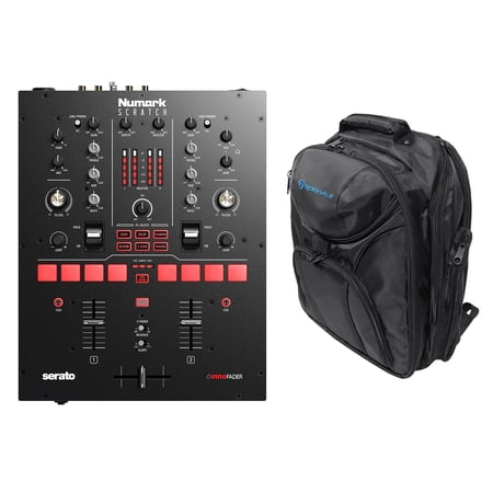 Numark Scratch 24-Bit 2-Channel Serato DJ Pro DVS Scratch Mixer + Backpack