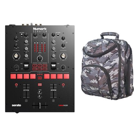 Numark Scratch 24-Bit 2-Channel Serato DJ Pro DVS Scratch Mixer + CAMOPACK
