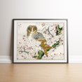 Numatta Numata Kashu Owl Japanese Wall Art Print, Cherry Blossom Animal Decor ...