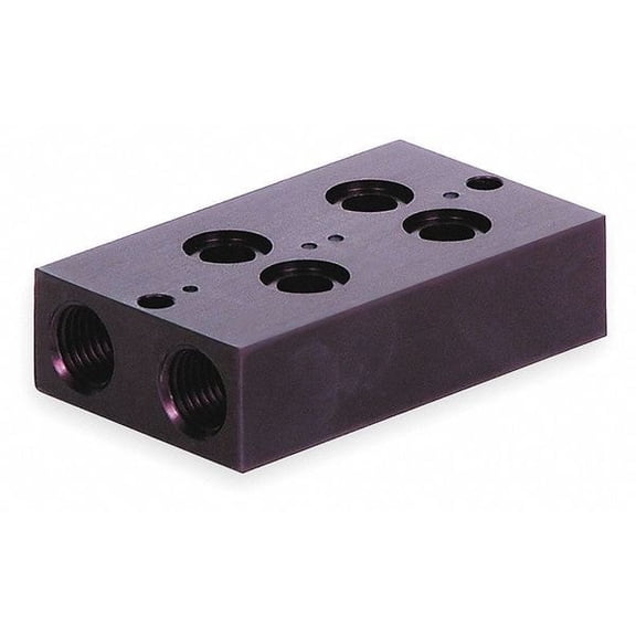 Numatics Manifold Block,2 Stations,1/4 NPT 241-148