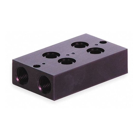 Numatics Manifold Block,2 Stations,1/4 NPT 241-148