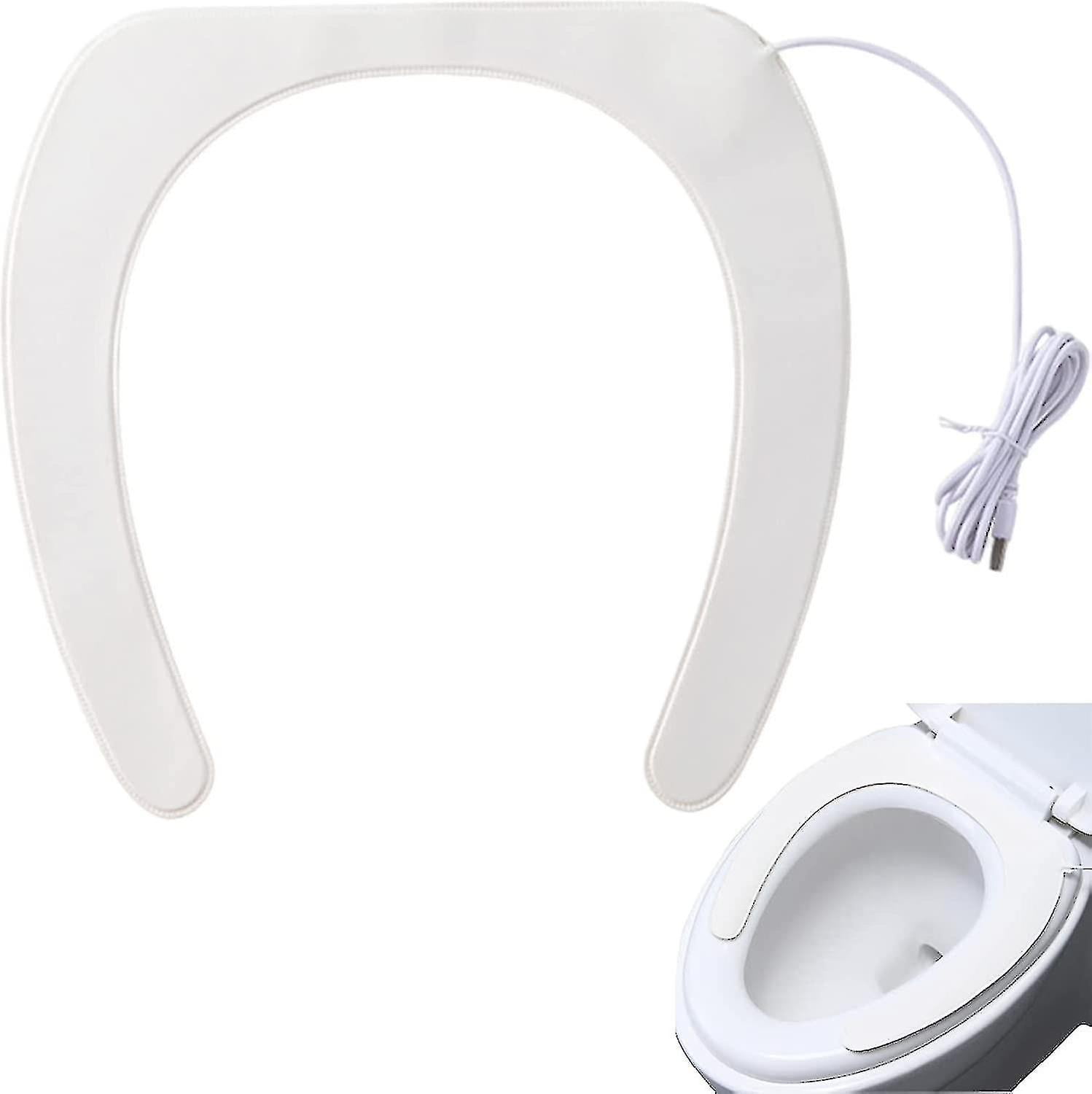Numb Toilet Seat Warmer, Heated Toilet Seat Elongated, Soft & Warm Thick Padded Toilet Seat Covers, Silicone Toilet Seat Cover, Washable Portable Toil