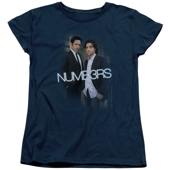 Numb3Rs Don & Charlie Women's T-Shirt Navy