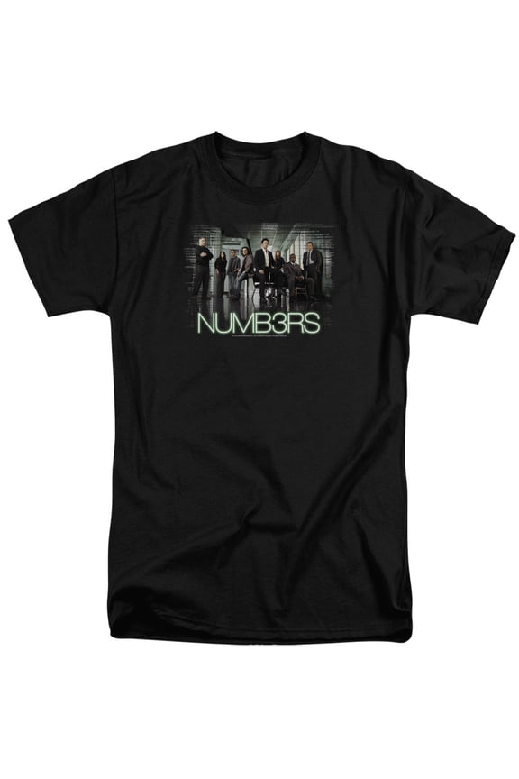Numb3Rs Numbers Cast Adult Tall T-Shirt Black