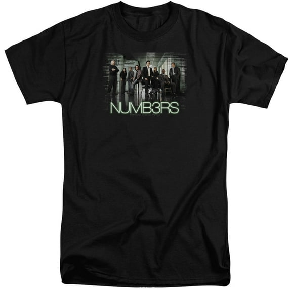 Numb3Rs Numbers Cast Adult Tall T-Shirt Black