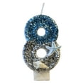 thumbnail image 1 of Number 0 Birthday Candle 2.95 in Blue Starfish Sequin Birthday Candle Birthday Cake Topper Decoration Wedding Birthday Party Decor, 1 of 6