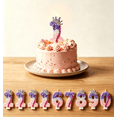 thumbnail image 1 of Number 0 Crown Braid Birthday Candle for Cake Decoration Birthday Party Holiday Celebration Festive Occasion Supplies, 1 of 6