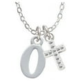 thumbnail image 1 of Number - 0 - - White Crystal Cross Sophia Necklace, 18"+1", 1 of 2