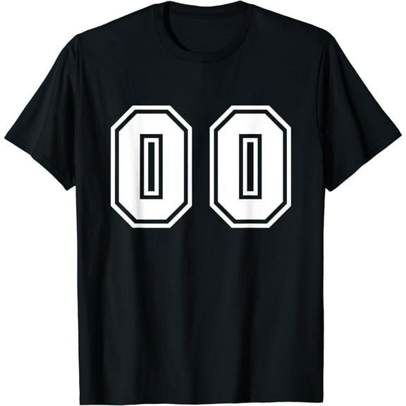 Number 00 Varsity Sports Team Jersey Junior Sports T-Shirt