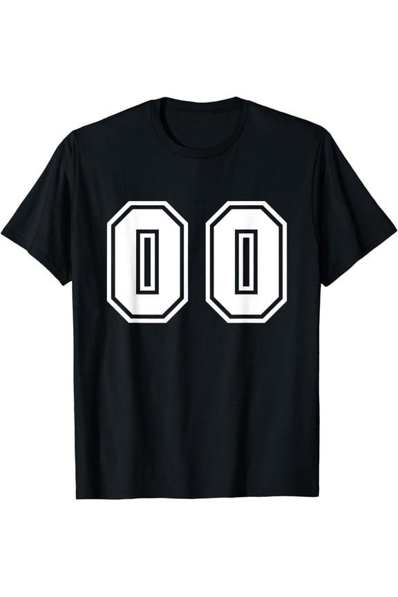 Number 00 Varsity Sports Team Jersey Junior Sports T-Shirt