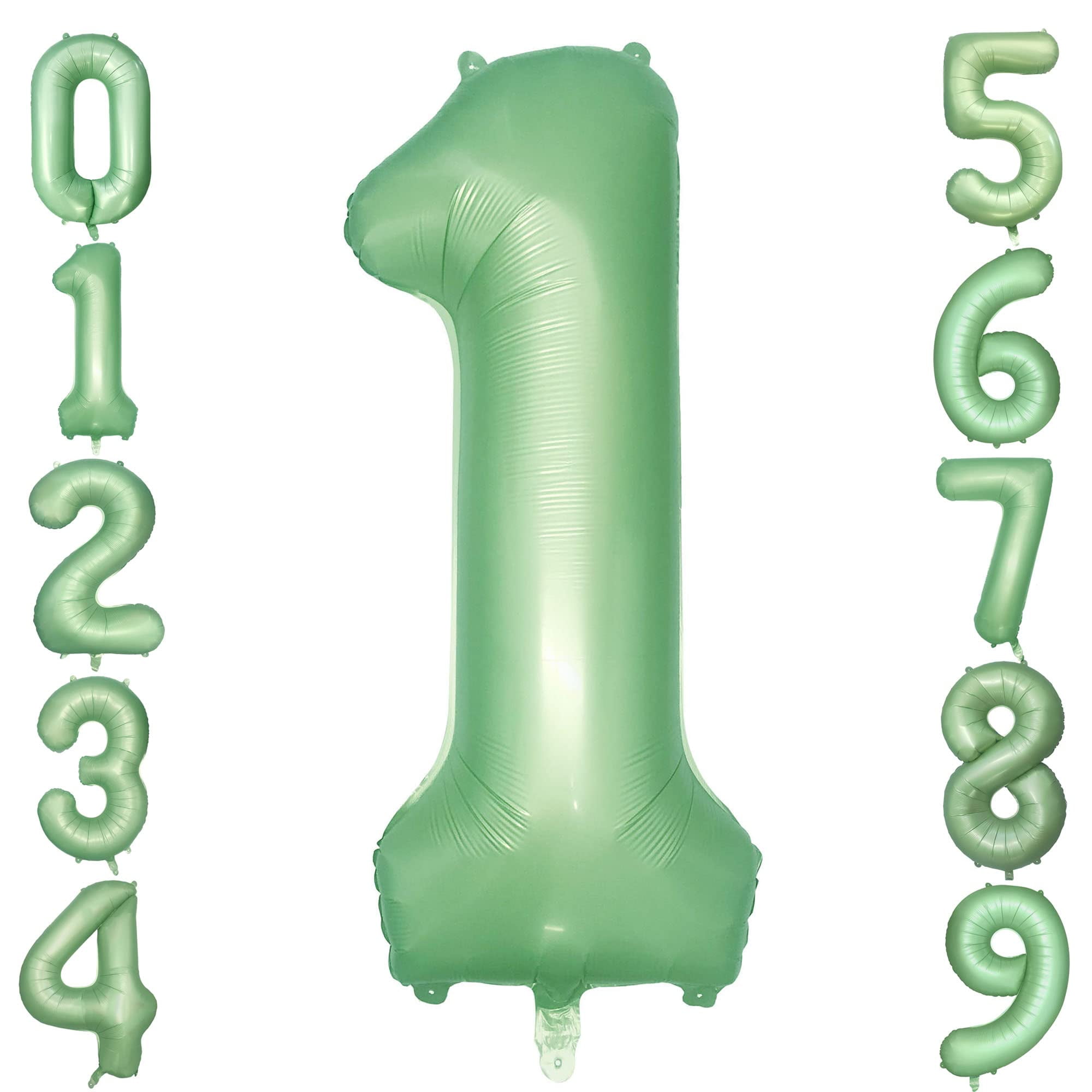 Number 1 Balloons Green CM31 One Balloon for First Birthday 40 Inches