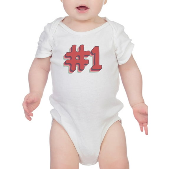 Number 1 Bodysuit Infant -Smartprints Designs, 12 Months