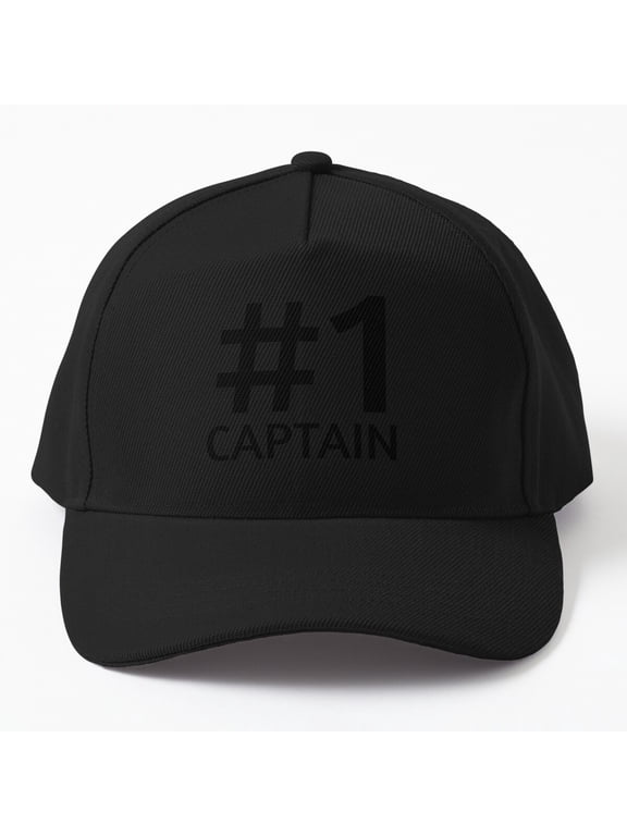 Number 1 Captain Baseball Hat, Leadership Ranking Statement Design, Classic Cap Style