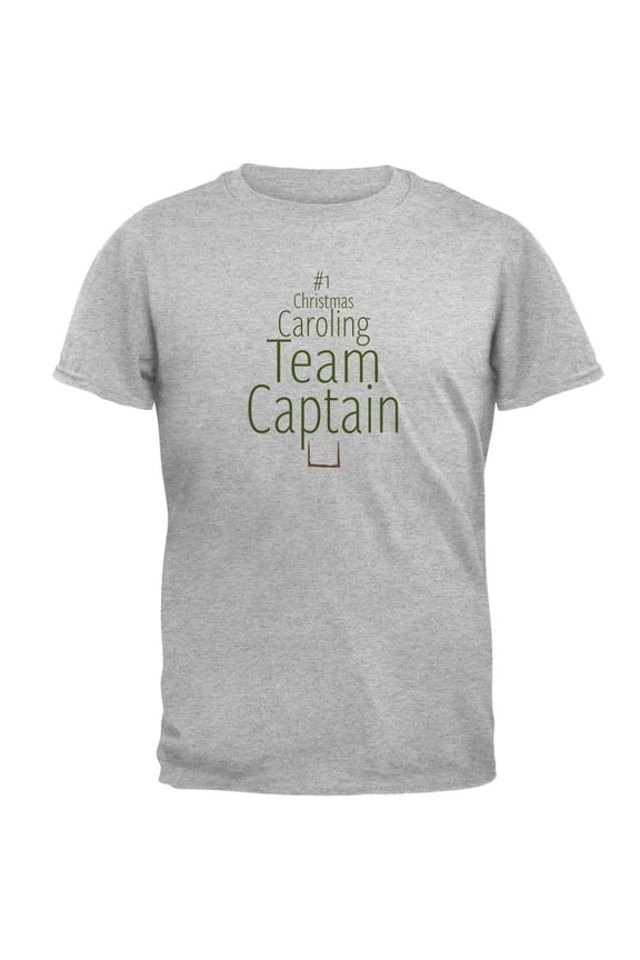 Number 1 Christmas Caroling Team Captain Mens T Shirt Heather LG