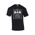 thumbnail image 1 of Number 1 Dad Genuine Legend Inspiring Father's Day Fatherhood Role Model Short Sleeve Mens Graphic T-Shirt-Black-small, 1 of 1