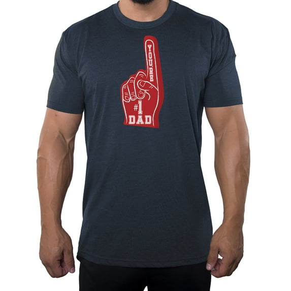 Number 1 Dad Shirt, Men's Graphic T-shirts, Fathers Day shirts - Heather Navy MH200DAD S26 4XL