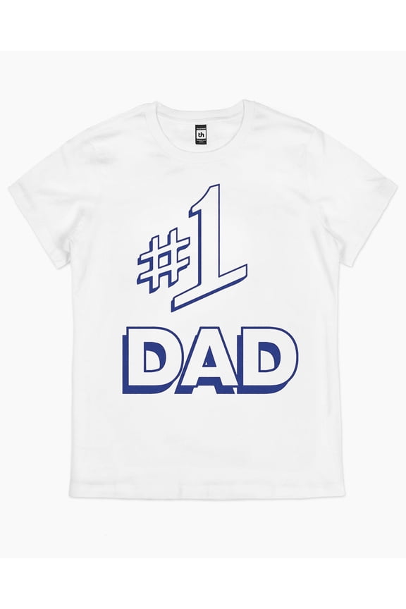 Number 1 Dad T-Shirt Australia Online colour_pale blue