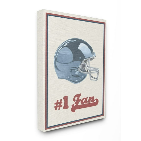 Number 1 Football Fan Oversized Stretched Canvas Wall Art