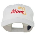 thumbnail image 1 of Number 1 Mom Embroidered Washed Cap - White OSFM, 1 of 5