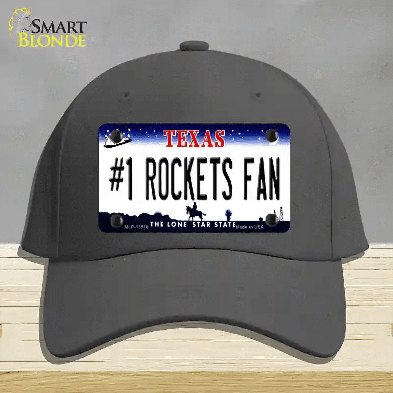 Number 1 Rockets Fan Novelty License Plate Hat Tag Cotton Charcoal ...