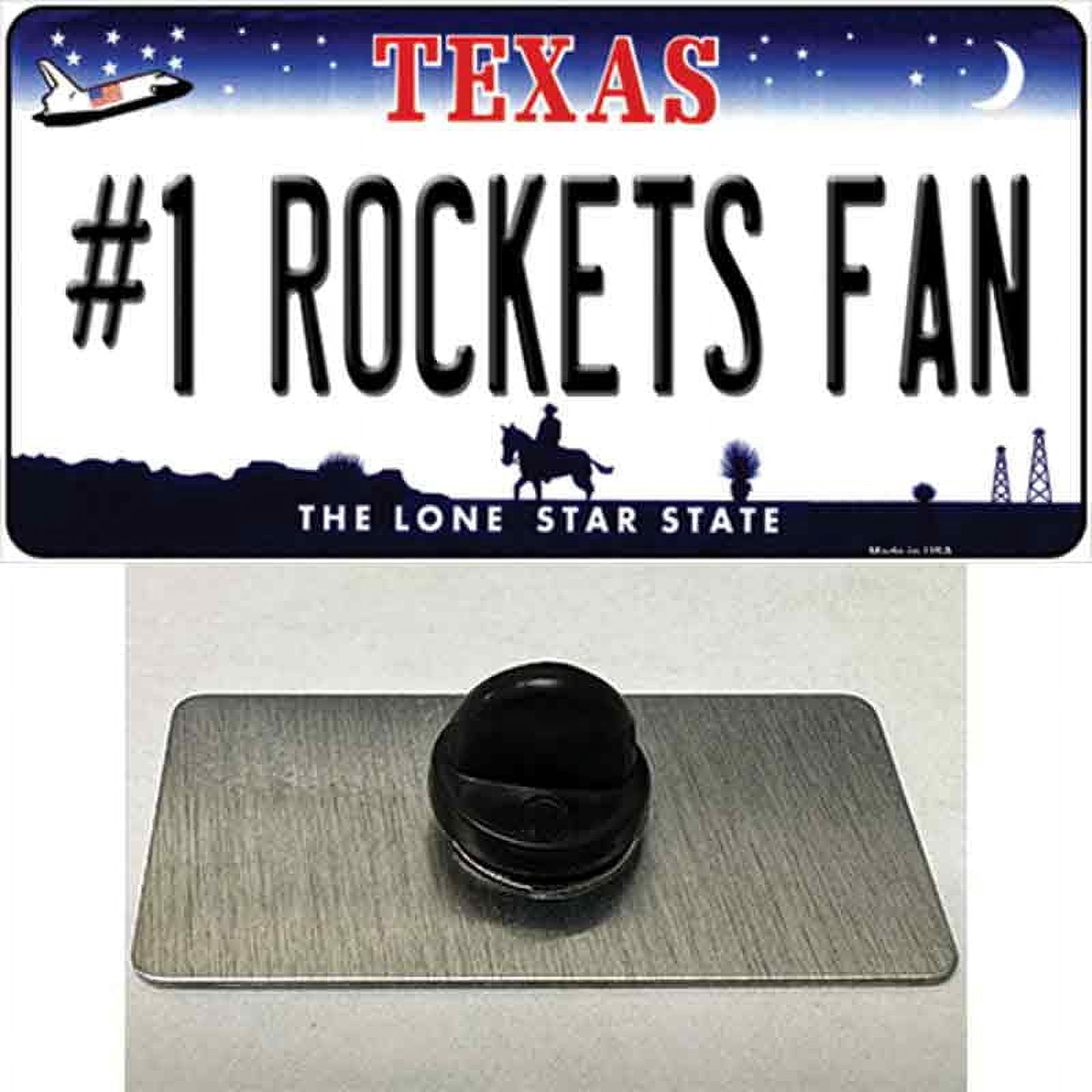 Number 1 Rockets Fan Novelty Metal Hat Pin Tag 1.5