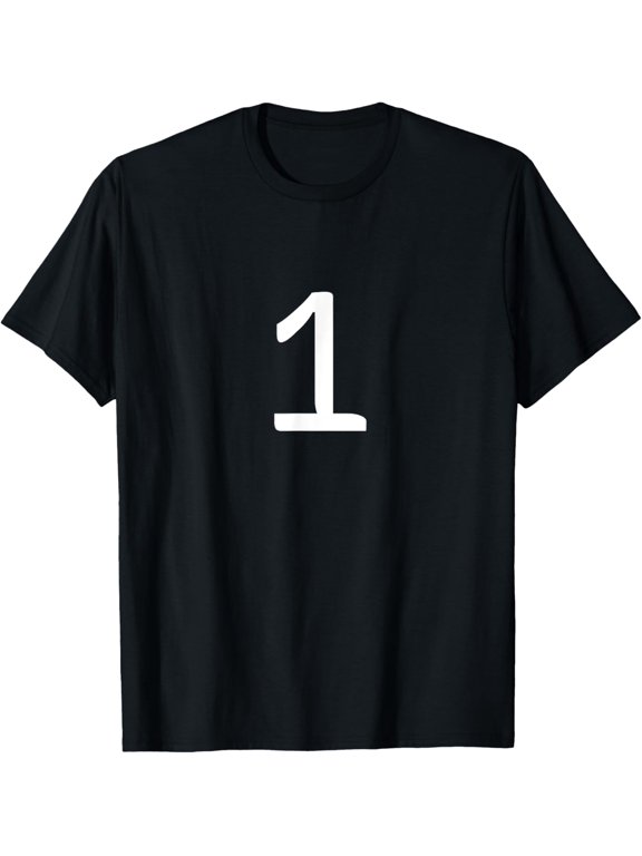 Number 1 - Single Number One To Spell Phrases T-Shirt men and women can wear, black, white, gifts